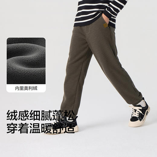 巴拉巴拉童装儿童裤子男童加绒长裤2025冬新款束脚裤 商品图3