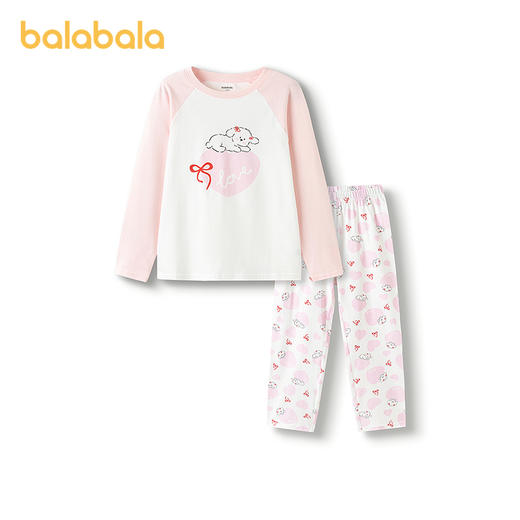 巴拉巴拉儿童家居服套装女童2025冬季新款撞色时尚甜 商品图4