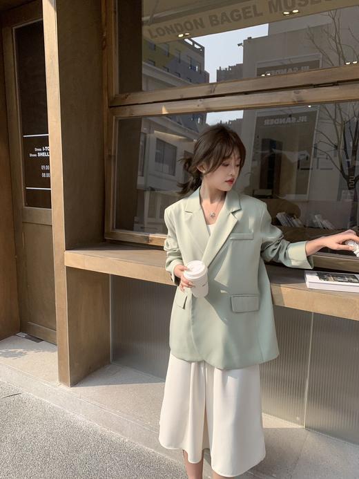 太ping鸟同款余煦抗皱坠感早秋阔版小西装外套008 商品图0