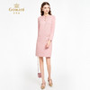 乔万尼2025秋新品优雅轻奢粉色系小香风直筒连衣裙ED3E210 商品缩略图3
