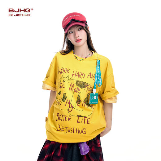 BJHG不计后果 趣味插画t恤短袖男夏季速干凉感抑菌防晒功能性T恤 商品图2