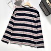 miu系isabelle marran伊莎贝尔美学秋季复古宽松条纹圆领长袖t恤JS3693003 商品缩略图0