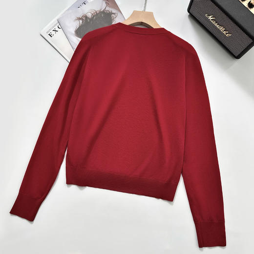 isabelle marran伊莎贝尔显白车厘子红天丝针织开衫JS3699031 商品图1