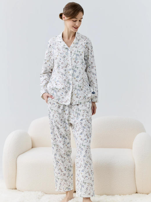 Domiamia 成人针织长袖家居服套装 棉锦月子服（无哺乳口） 商品图2