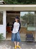 韩国小众撞色Kitty卡通印花插肩袖T恤 商品缩略图0