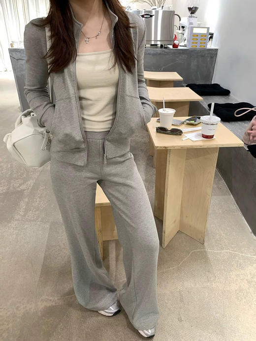 Athflow风连帽外套+阔腿裤针织套装 商品图4