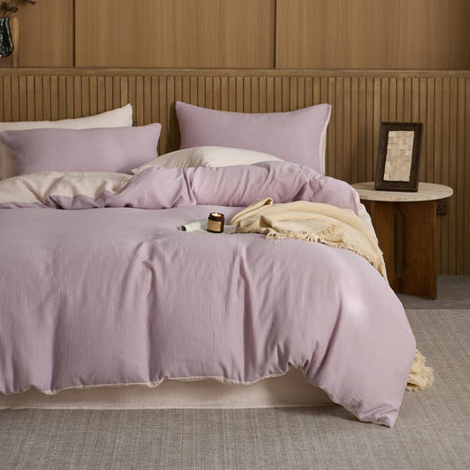 【特价处理】【全棉双层纱四件套】拼色款双层纱四件套三件套长绒棉纯色套件 商品图1