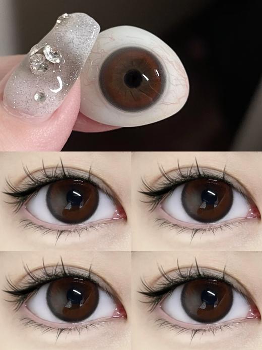 Puffgirl日抛·Kitten布偶甜心（蓝色）/Bunny脸红兔兔（暗红色）·14.2mm·中等着色·10片装 商品图5