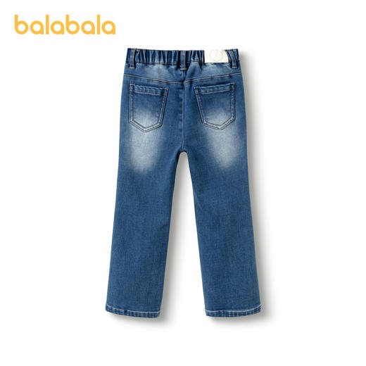 【premium】巴拉巴拉高端线冬季软弹抓绒牛仔裤松紧温暖长裤女童 商品图2