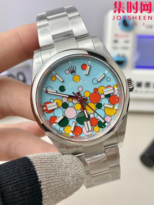 VS劳力士蚝式恒动41系列124300 VS恒动41mm 泡泡面 庆典 彩色气球面 VS恒动41 板链 丹东3230机 904L钢 男士腕表 商品图1