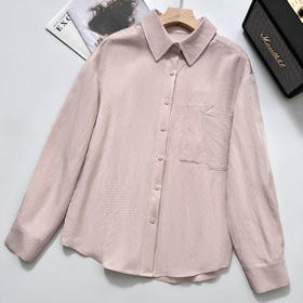 isabelle marran伊莎贝尔秋季设计感不规则口袋垂感长袖衬衫JS3692822