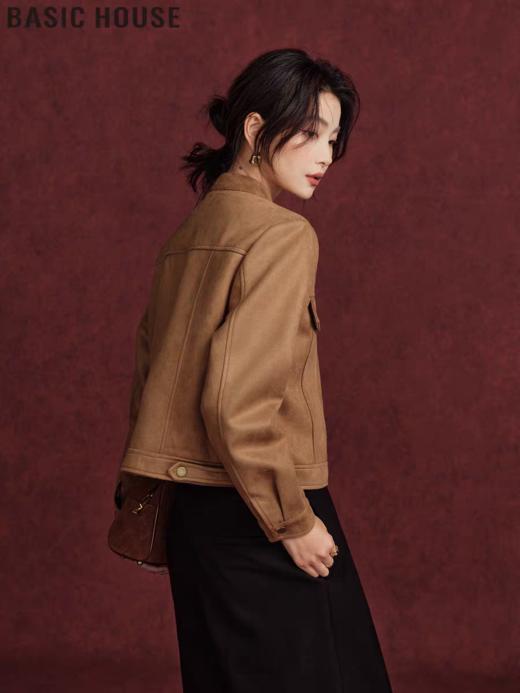 复古美式帅爆了立领纽扣麂 商品图3