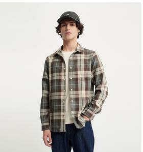 AIGLE艾高秋冬款THERMOLITE户外保暖休闲双面穿格子衬衫上衣男！