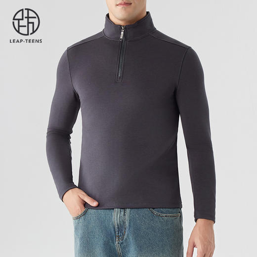 跃牌【砂洗空气层系列】男砂洗半拉链立领卫衣M11G1 商品图10