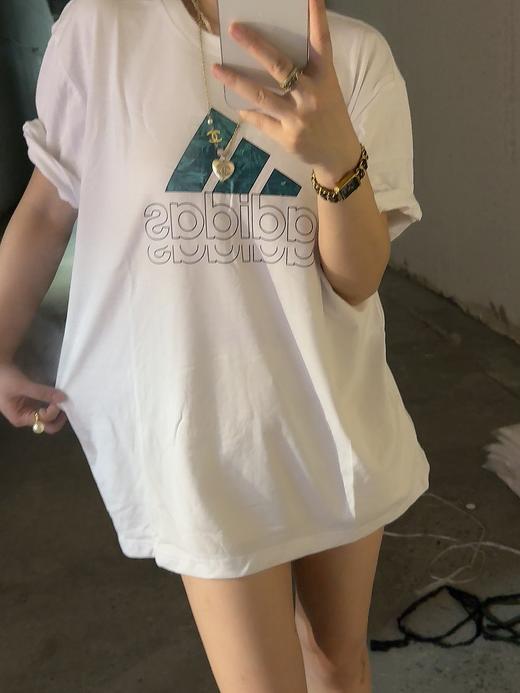 A＆D 迪家夏日必备经典镂空字母印花短袖透气百搭（波哥黑色L　白色XL，蕾姐白色2XL 黑色M） 商品图10