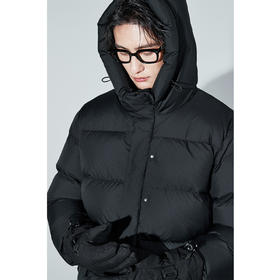 棉仓367815004-安心90白鹅绒厚款面包连帽羽绒服