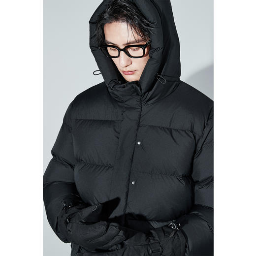 棉仓367815004-安心90白鹅绒厚款面包连帽羽绒服 商品图0