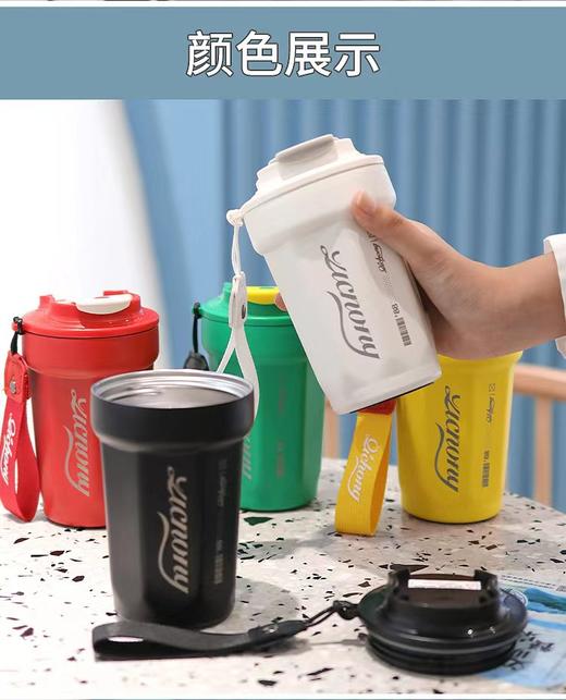 【316不锈钢智能控温】咖啡杯316不锈钢八角保温杯，颜值在线还超能打！车载提绳设计，咖啡党必备 商品图5