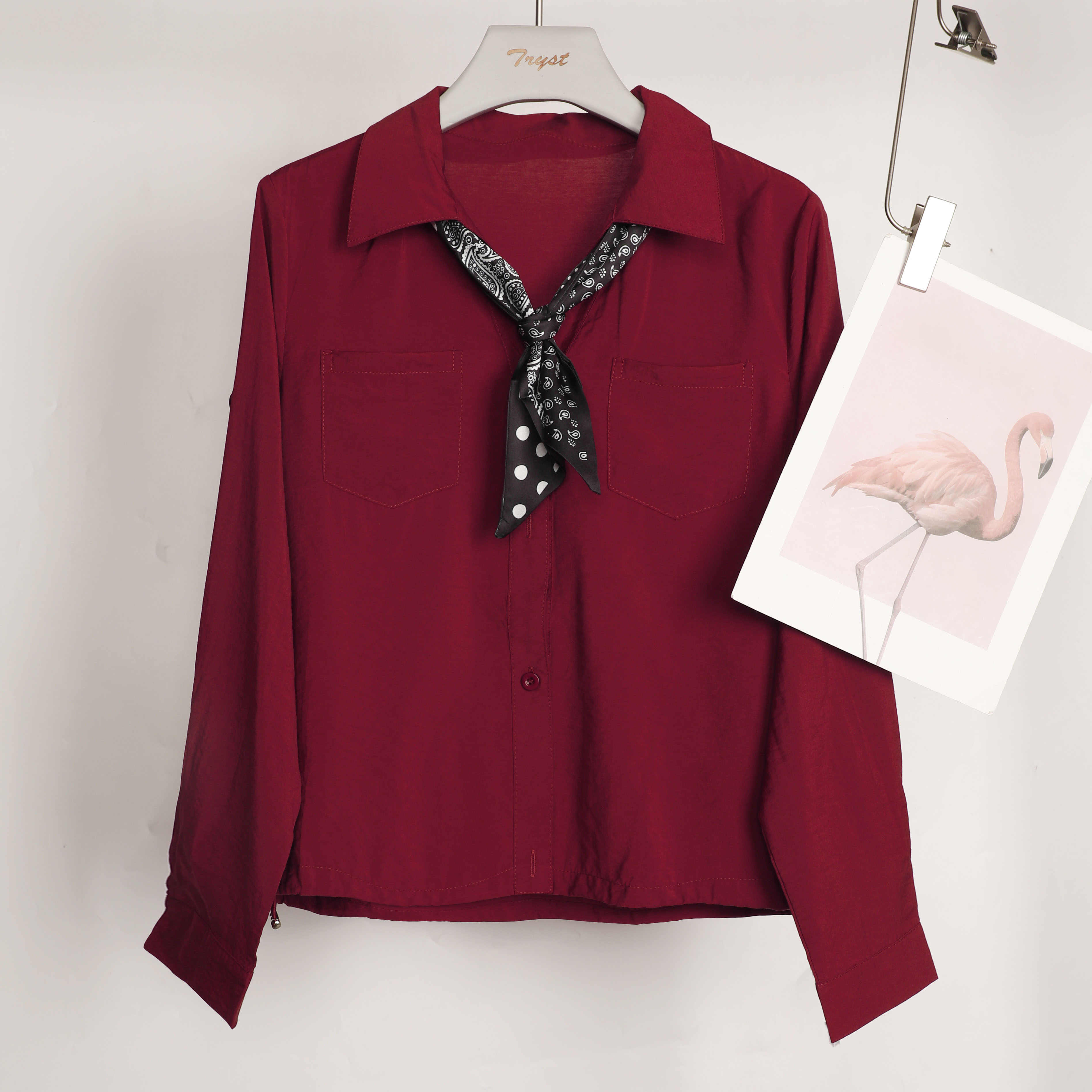 25秋冬飘带长袖衬衫25Q610-2101