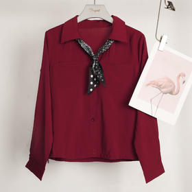 25秋冬飘带长袖衬衫25Q610-2101