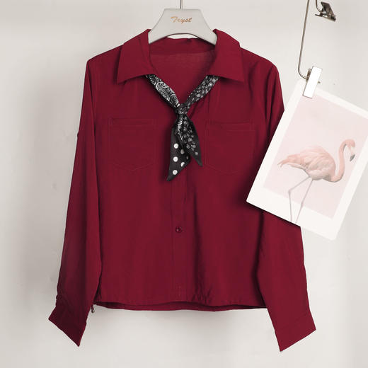 25秋冬飘带长袖衬衫25Q610-2101 商品图0