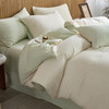 【特价处理】【全棉双层纱四件套】拼色款双层纱四件套三件套长绒棉纯色套件 商品缩略图7
