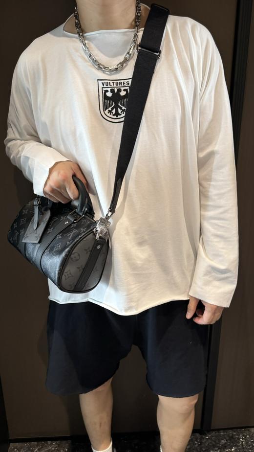 驴家限量款keepall黑花nano斜跨包 商品图2