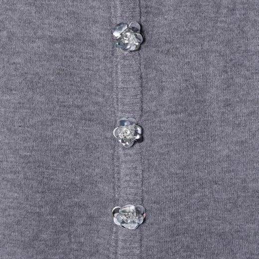 SDSA男士秋冬新款痞帅男装潮牌针织衫V领立体花朵装饰开衫毛衣 商品图3