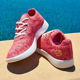 羊毛福利,美丽奴羊毛轻量化运动休闲鞋,脚宽胖可拍大一码