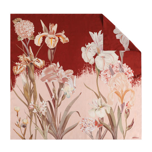 万事利“鸢尾集”88厘米双面印花大方巾 商品图3