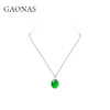 GAONAS  经典大气蛋面贵气录绿项链11427DG 商品缩略图1
