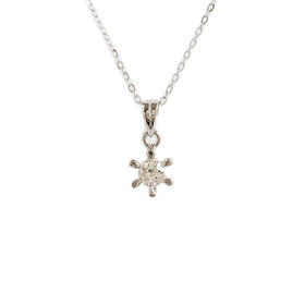 【天然正品】PT900铂金简约时尚款0.19克拉钻石吊坠项链300825NJ10 现售价：2980