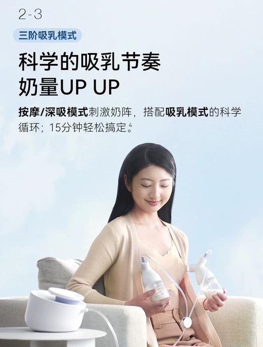 【5F】英氏 熊猫布布pro智能专业级吸奶器 电动双边活塞泵吸乳器按摩大吸力，送免扶手文胸1个、储奶袋1盒、防溢乳垫1盒 商品图3