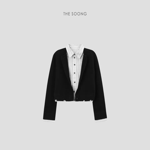 THESOONG"澳洲美丽诺羊毛"原机密织轻盈保暖假两件毛衣外套HWWT7580 商品图0