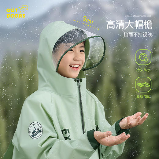 备美儿童雨衣男童女孩全身防水小学生上学专用幼儿园带书包位雨披 商品图2