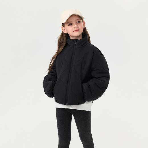 【无氟防泼水】马克珍妮女童轻盈舒暖夹棉运动外套秋冬新款551786 商品图1