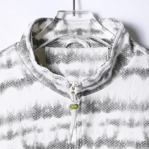 T6C37715SDSA男士秋冬新款痞帅男装宽松撞色肌理条纹拉链立领夹克百搭外套 商品图2