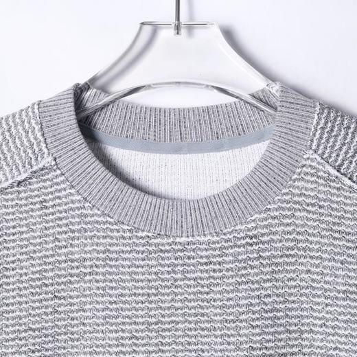 W51918SDSA男士秋冬新款痞帅男装美式拼接裁剪圆领卫衣撞色设计感上衣 商品图2