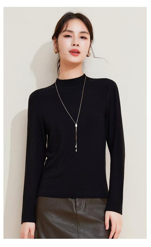 【2025王炸爆款】这也太好穿了吧！！半高领高级感打底衫02882-喜出 商品图3