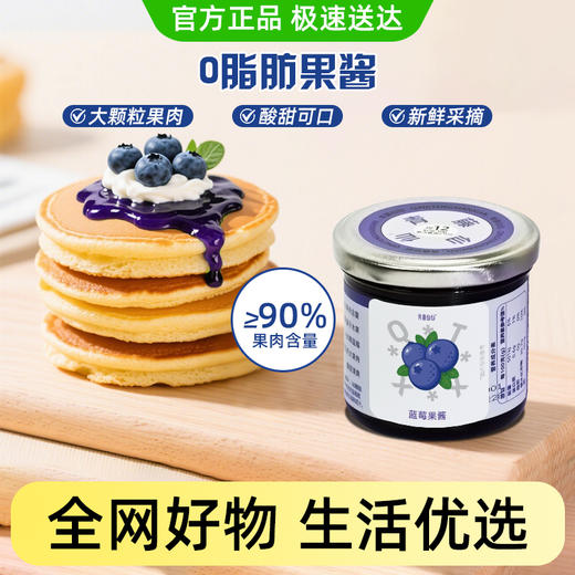 青藤仙仙纯熬蓝莓酱90%果肉0脂无添加烘焙即食早餐涂面包蓝莓酱儿童果酱 商品图0