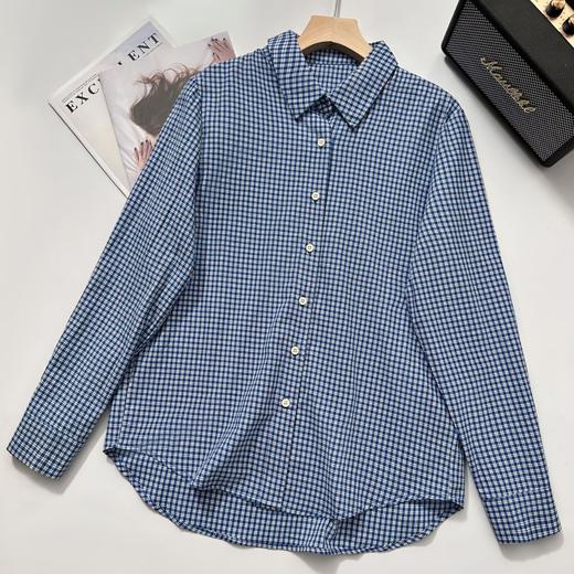 isabelle marran之禾同款秋季简约格纹衬衫JS3692865 商品图5