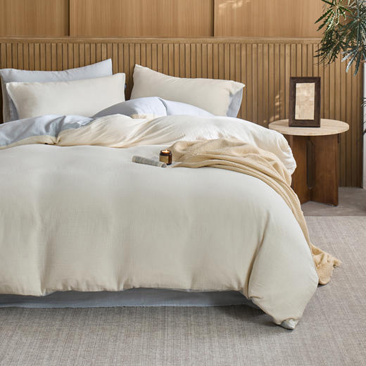 【特价处理】【全棉双层纱四件套】拼色款双层纱四件套三件套长绒棉纯色套件 商品图3