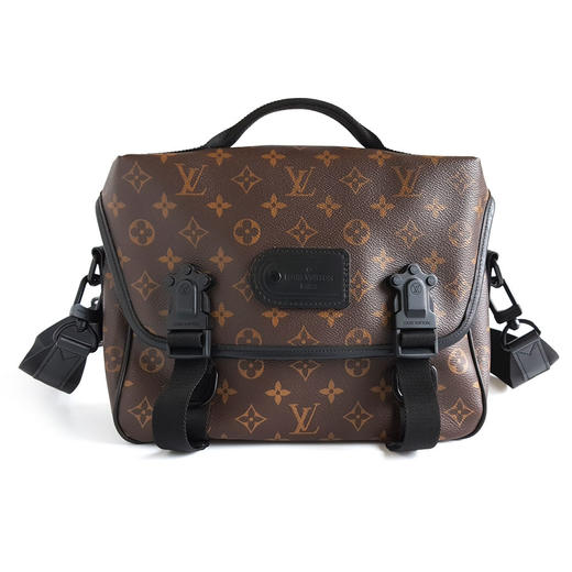 【95新】LV路易威登M46972老花拼黑色TRAIL邮差包单肩斜挎包中性款 120925NJT23 现售价：14500 商品图0