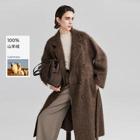 棉仓367666016-全羊绒气场翻驳领长款大衣
