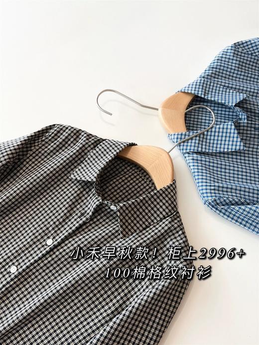 isabelle marran之禾同款秋季简约格纹衬衫JS3692865 商品图4