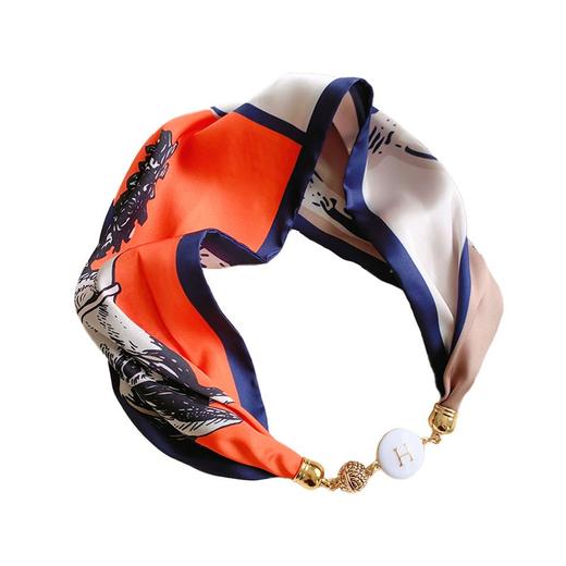 【懒人必备✨磁吸扣丝巾+珍珠项链】一秒搞定优雅造型💎磁吸扣丝巾 ，珍珠项链懒人装饰 ，夏秋scarf护颈装饰新款领巾，护颈保暖又时尚，夏秋出街必入❗ 商品图4