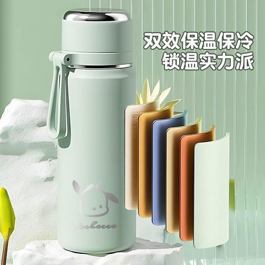 【第二天还烫嘴】高颜值保温杯 ，316不锈钢保温杯🔥茶水分离设计，绿色粉色随心选，500ml便携大容量，学生&办公族的贴心好物！ 商品图3