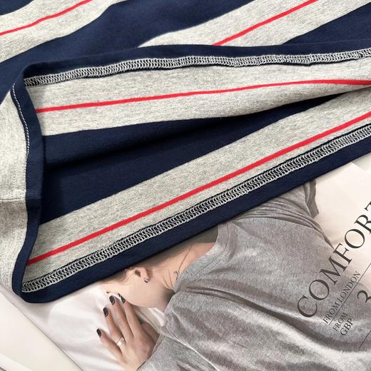 miu系isabelle marran伊莎贝尔美学秋季复古宽松条纹圆领长袖t恤JS3693003 商品图7