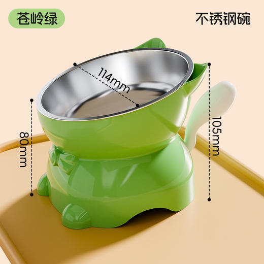 宠物不锈钢粮碗食盆 可分离 不锈钢内碗 易清洗高脚猫饭盆猫碗批发 商品图3