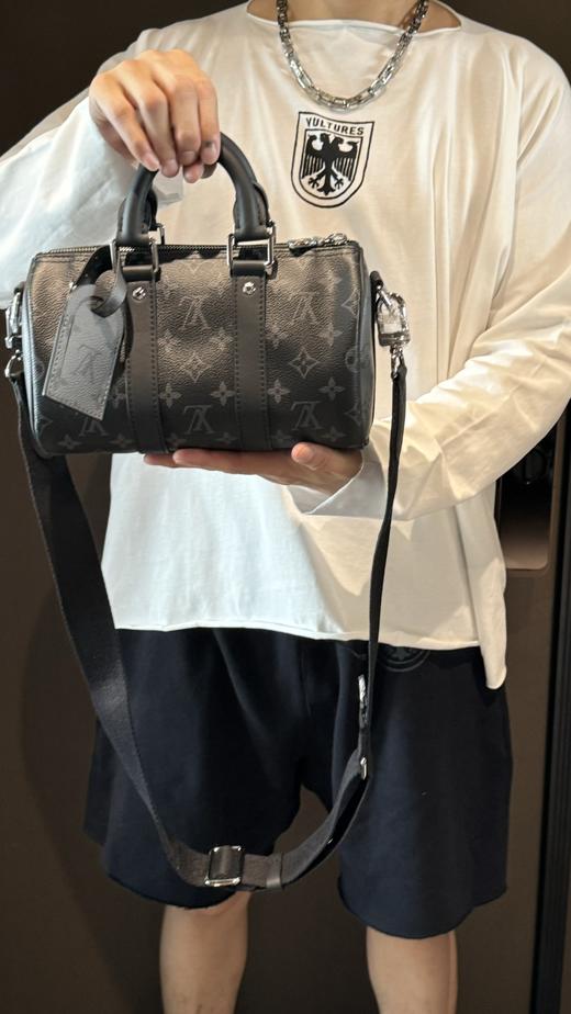 驴家限量款keepall黑花nano斜跨包 商品图10